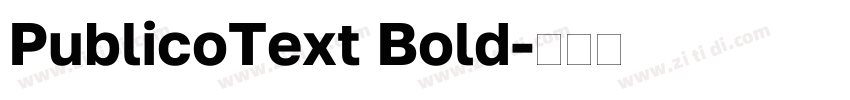 PublicoText Bold字体转换